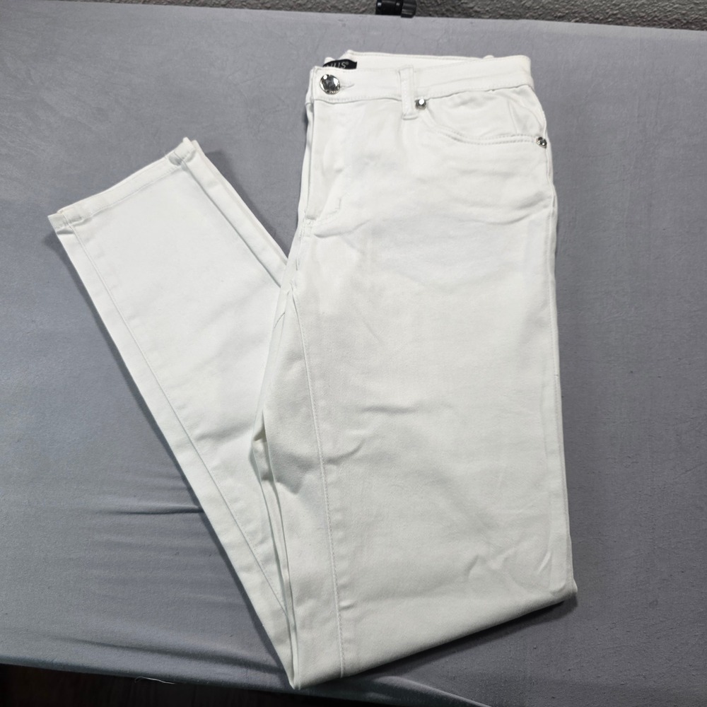 Venus Womens White Skinny Jeans Mid Rise Slim Fit Denim Pants Size 8